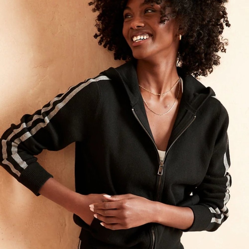 Banana Republic Racer Zip-Up Hoodie